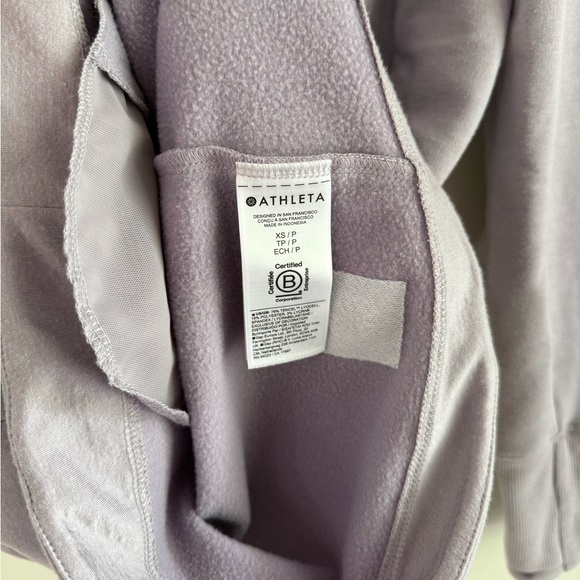 Athleta Coaster Luxe Sweatshirt Dress - Light Purple - Size Extra Small XS P - Picture 11 of 12